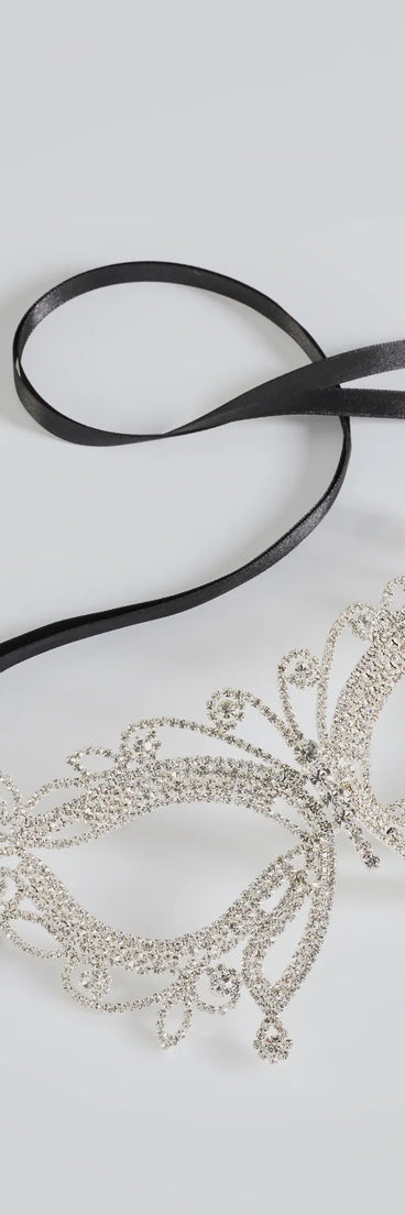Rhinestone Butterfly Masquerade Mask
