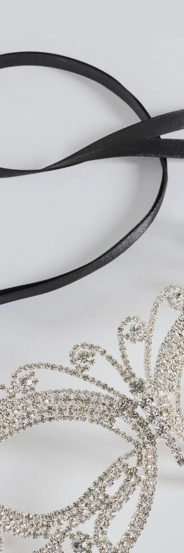 Rhinestone Butterfly Masquerade Mask