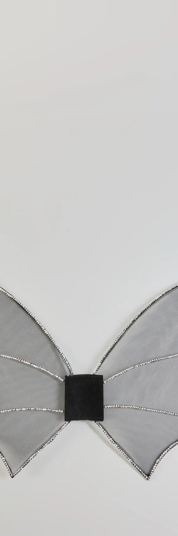 Cursed Fairy Rhinestone Mesh Wings