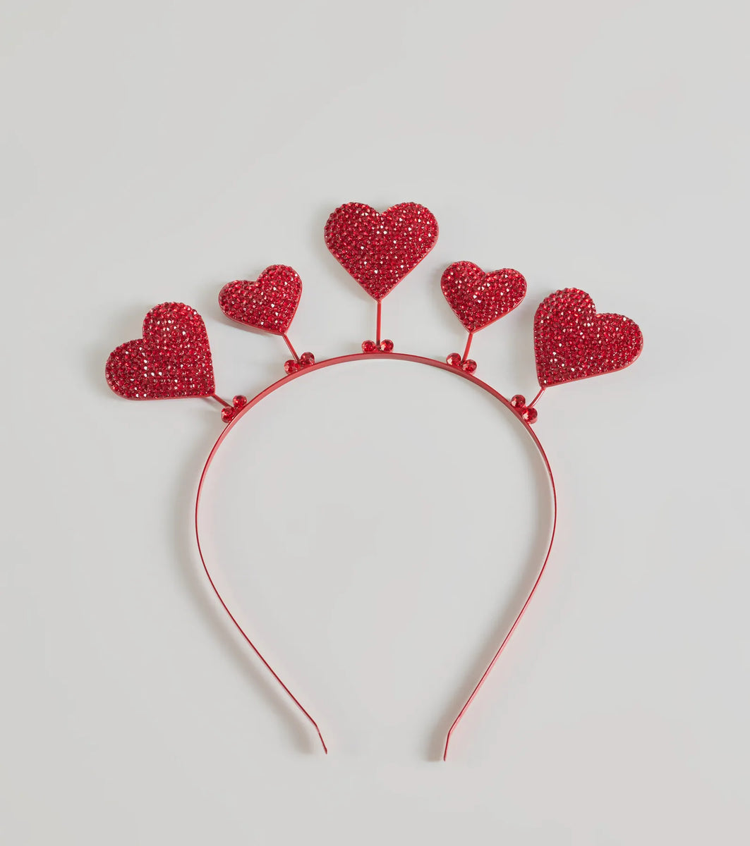 Cupid Cutie Rhinestone Heart Headband | Windsor