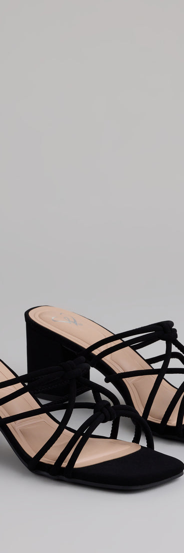 Tied To The Moment Block Heel Mules
