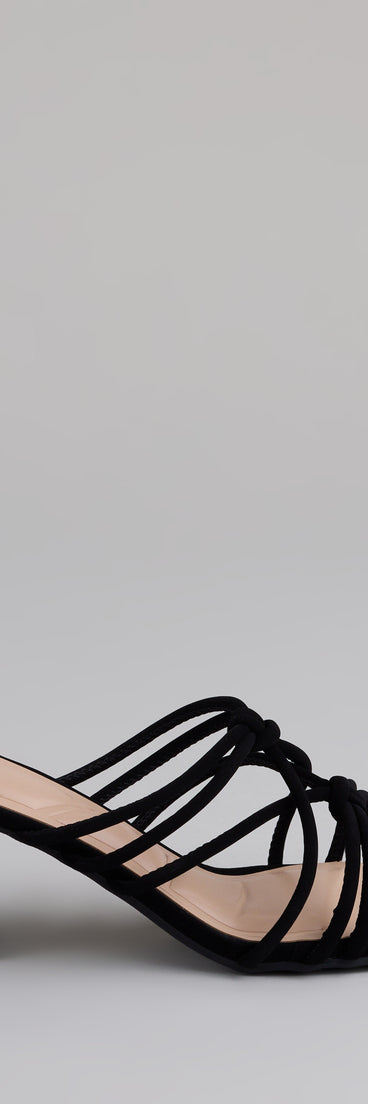 Tied To The Moment Block Heel Mules