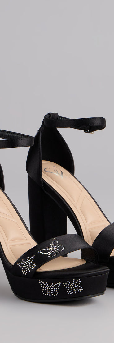 Butterfly Kisses Platform Block Heels