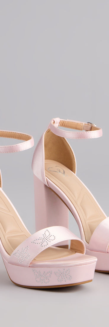 Butterfly Kisses Platform Block Heels