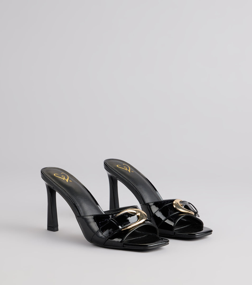 City Lights Buckle Heel Mules | Windsor