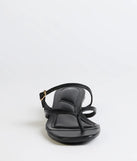 Turn heads in the Chic Trend Thong Strap Kitten Heel Mules, black heels showcasing a fresh trend or stylish detail made to elevate your full Windsor fit.