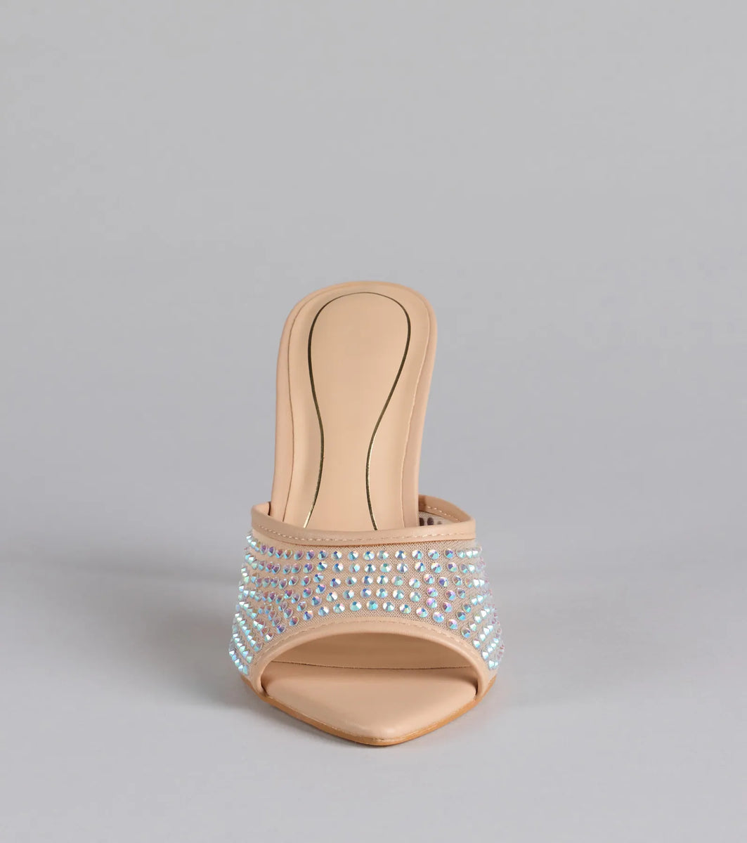ダルメシアン Shine Game Rhinestone Platform Stilettos | Windsor