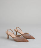 She Came to Sparkle Slingback Heels