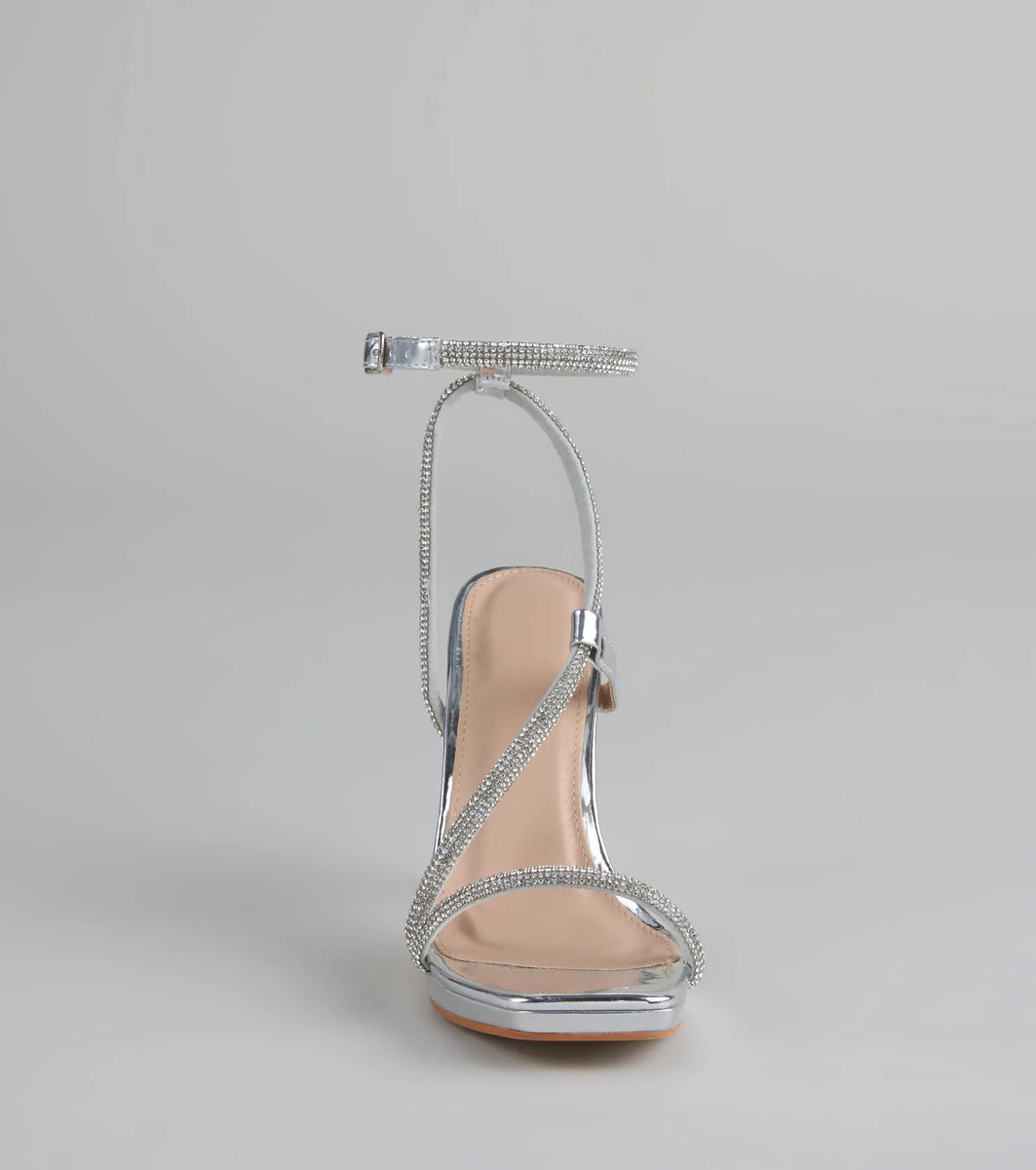 Shine Game Rhinestone Platform Stilettos | Windsor