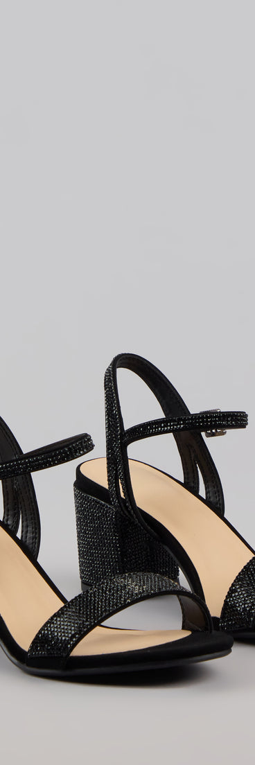 Disco Dreams Rhinestone Block Heels