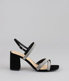 Night Luxe Rhinestone Block Heels