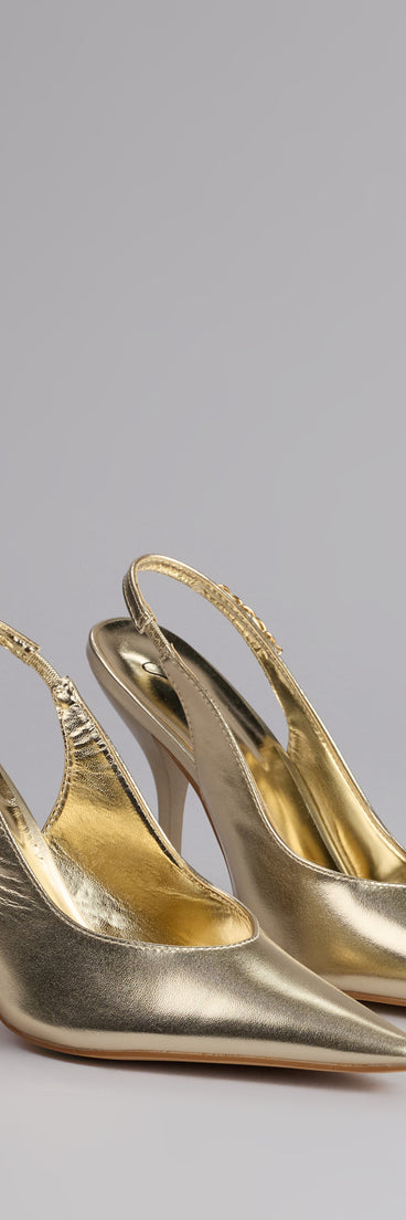 After Hours Patent Slingback Heels