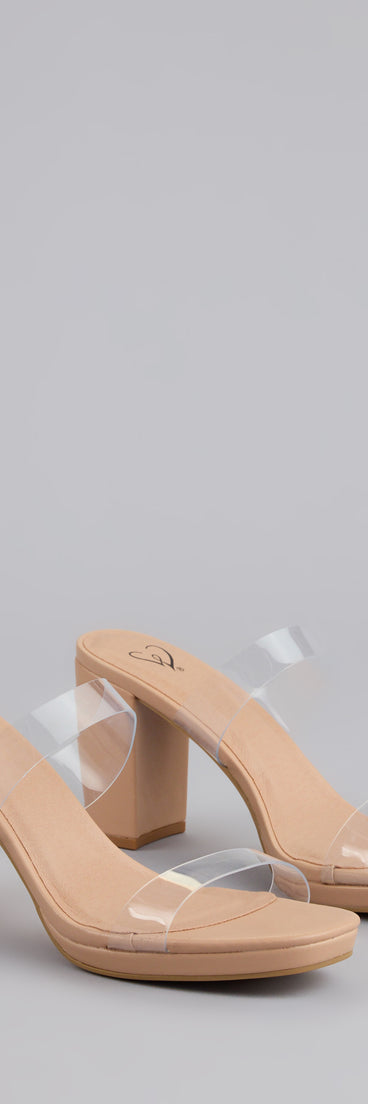 Admiring Looks PVC Platform Mules