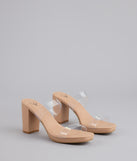 Admiring Looks PVC Platform Mules
