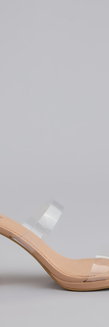 Admiring Looks PVC Platform Mules