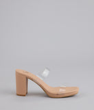 Admiring Looks PVC Platform Mules
