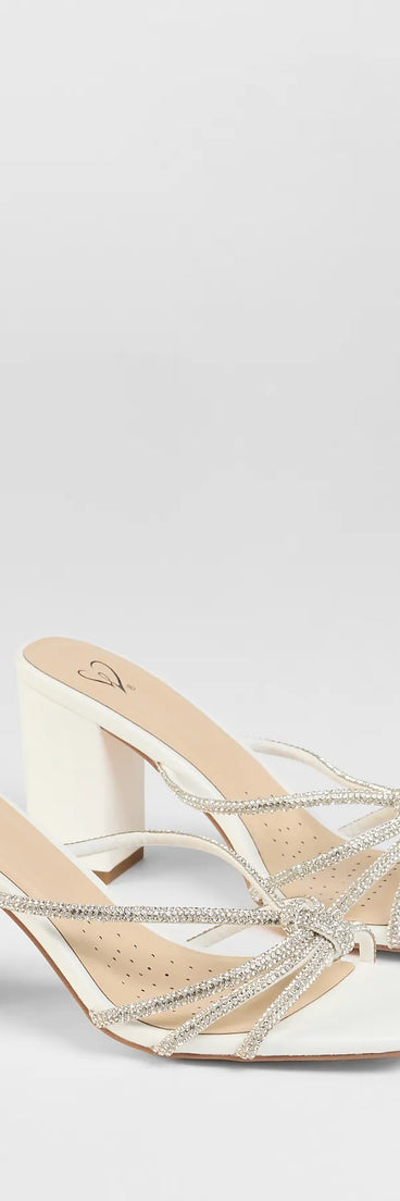 Get inspired with the Party Look Rhinestone Strappy Block Heel Mules, a feed-worthy white piece that’s part of Windsor's updated and curated women’s clothing edit packed with must-have fall outfit ideas.