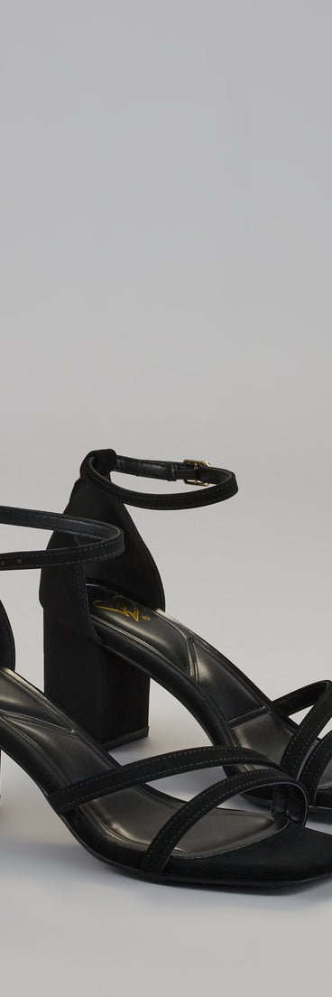Chic Step Strappy Block Heels