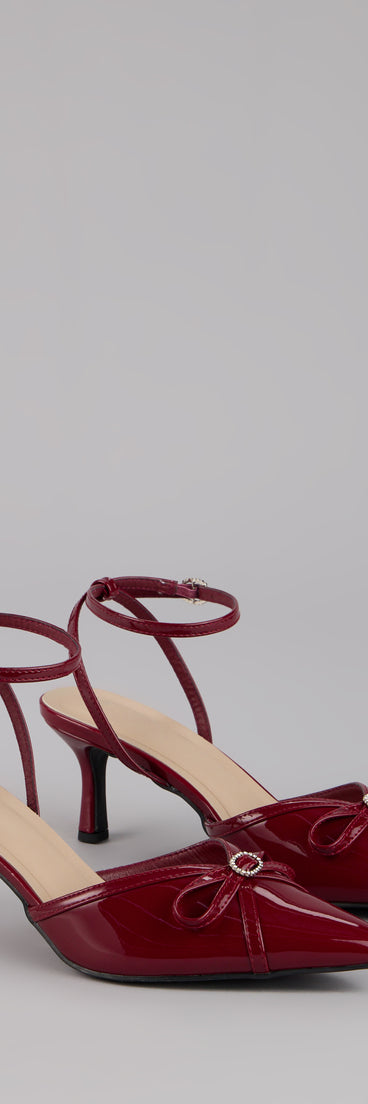 Sweet Point Kitten Bow Heels