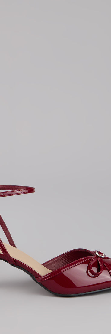 Sweet Point Kitten Bow Heels