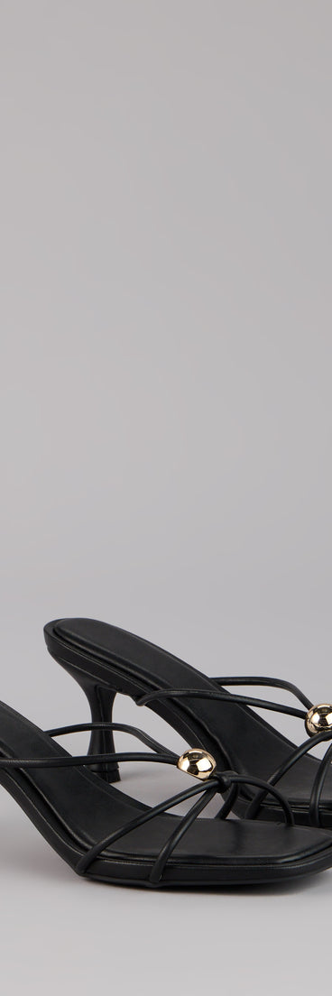 Sleek Luxe Strappy Stiletto Mules