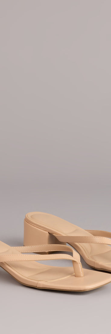 Easy Chic Thong Block Heels