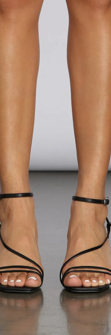 Stay Strappy Kitten Heels
