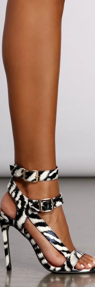 Major Trendsetter Zebra Print Stiletto Heels