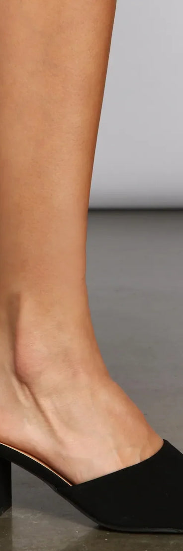 Elevated Style Block Heel Mules