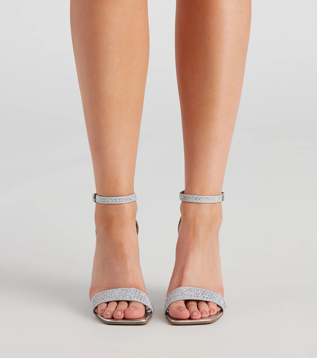 Sparkle Season Rhinestone Block Heels | Windsor