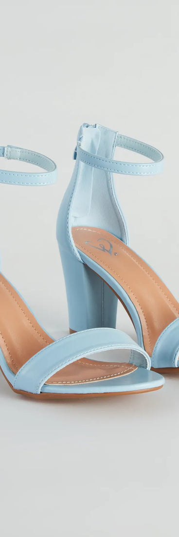 Take A Spin Chic Basic Block Heels