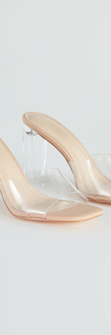 A Touch Of Chic Clear-Heel Mules