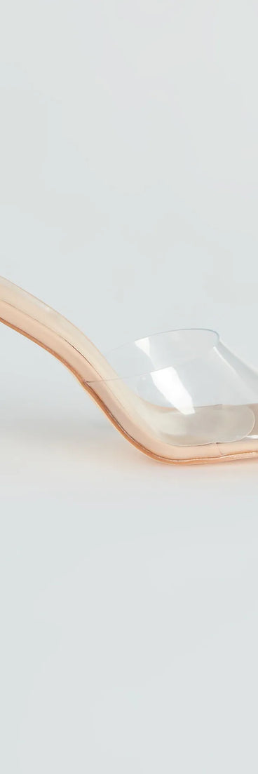 A Touch Of Chic Clear-Heel Mules