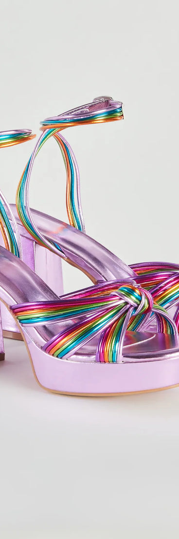 Make It Your Moment Metallic Platform Heels