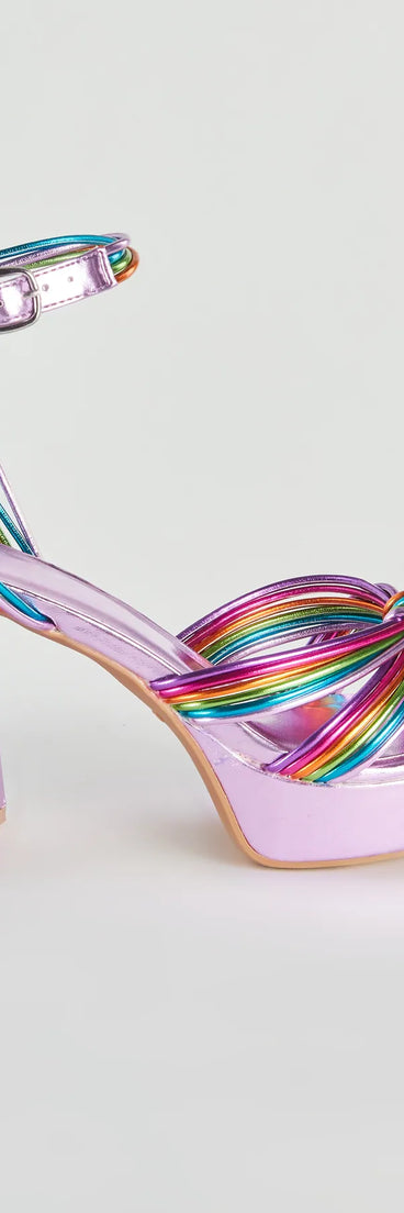Make It Your Moment Metallic Platform Heels