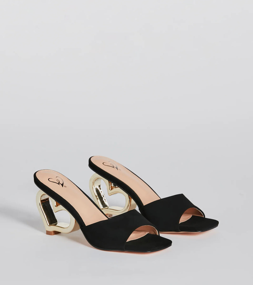 【直営・関税送料込】Heeled mules Amazon.com | Syktkmx Womens Cutout Backless Chunky Stacked