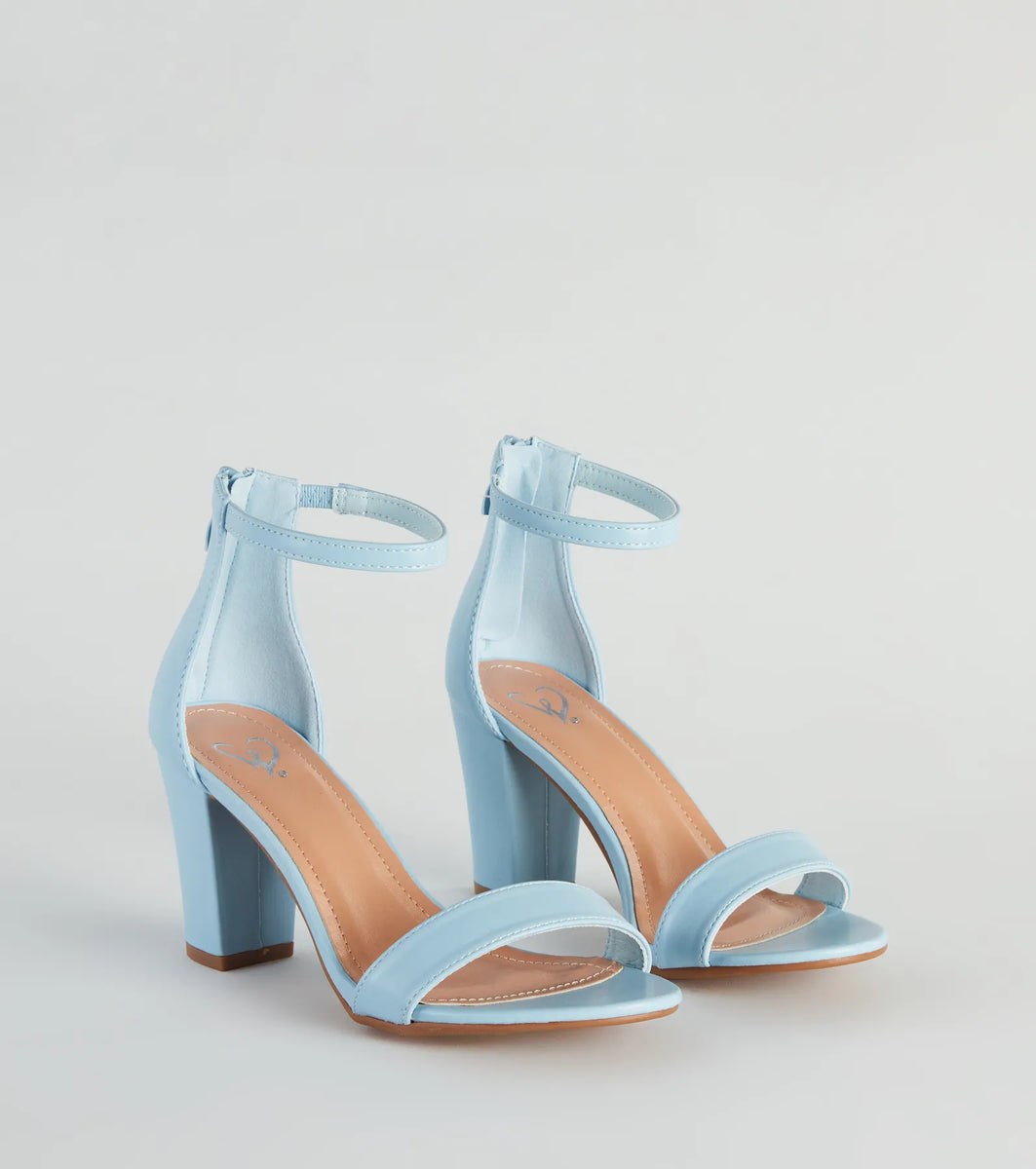 hills avenueハイヒール Keep It Gorgeous Rhinestone Spiral Block Heels | Windsor