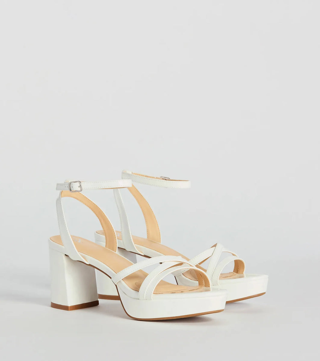 Flirty Sophistication Strappy Platform Block Heels & Windsor
