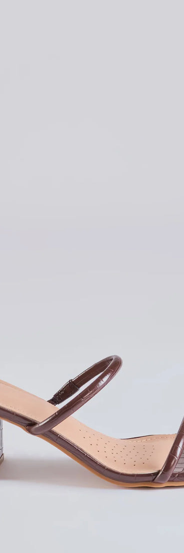 Elevate your work wardrobe with the City Strolls Strappy Faux Leather Block Heels in brown, a versatile women's shoe perfect for the office; that combines style with comfort for seamless desk-to-dinner transitions.