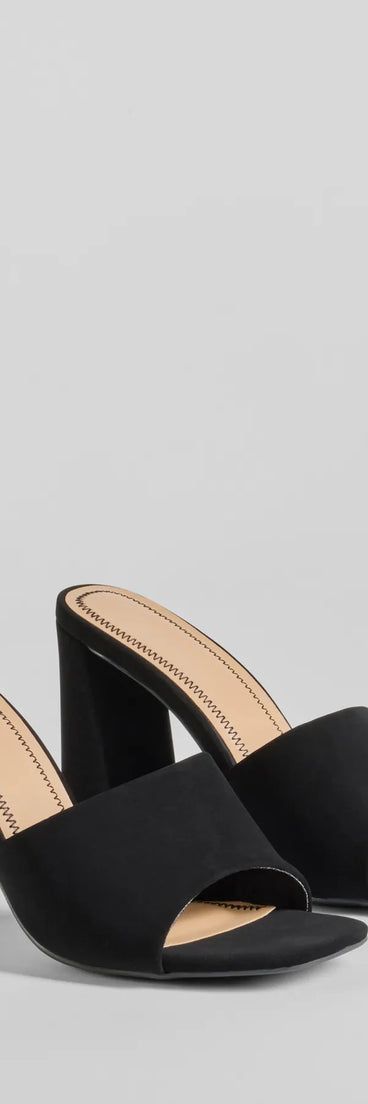 Elevate your work wardrobe with the Stylish As Ever Square Toe Nubuck Block Heels in black, a versatile women's shoe perfect for the office; that combines style with comfort for seamless desk-to-dinner transitions.