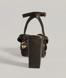 Icon Era Satin Bow Strap Platform Heels