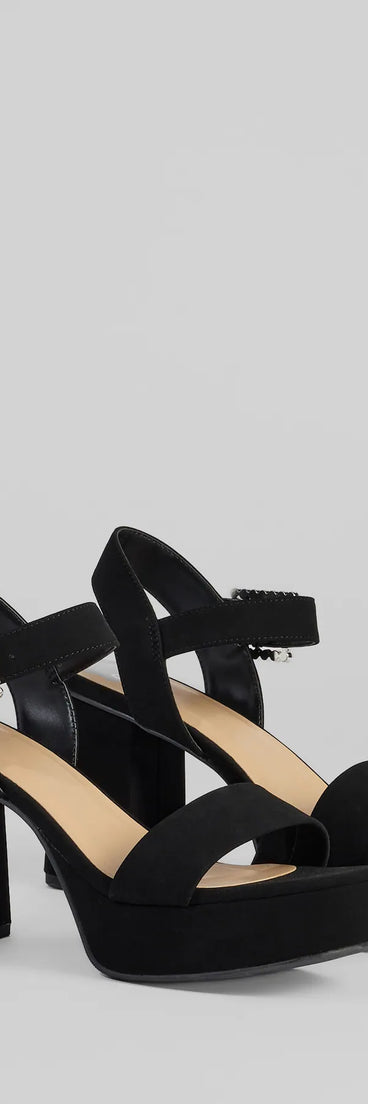 Dazzling Grace Faux Pearl Platform Heels