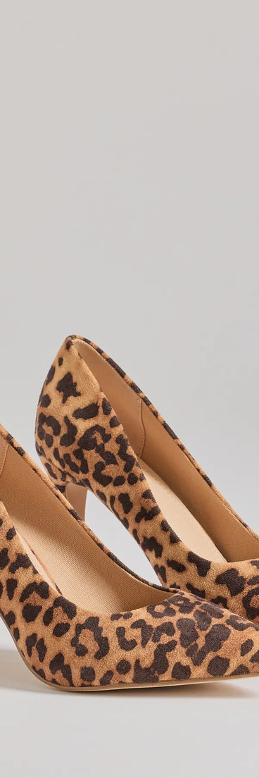 Step into style with the Spotted Chic Leopard Print Stiletto Pumps, leopard print heels made to complete your Windsor look with comfort and glam in mind.