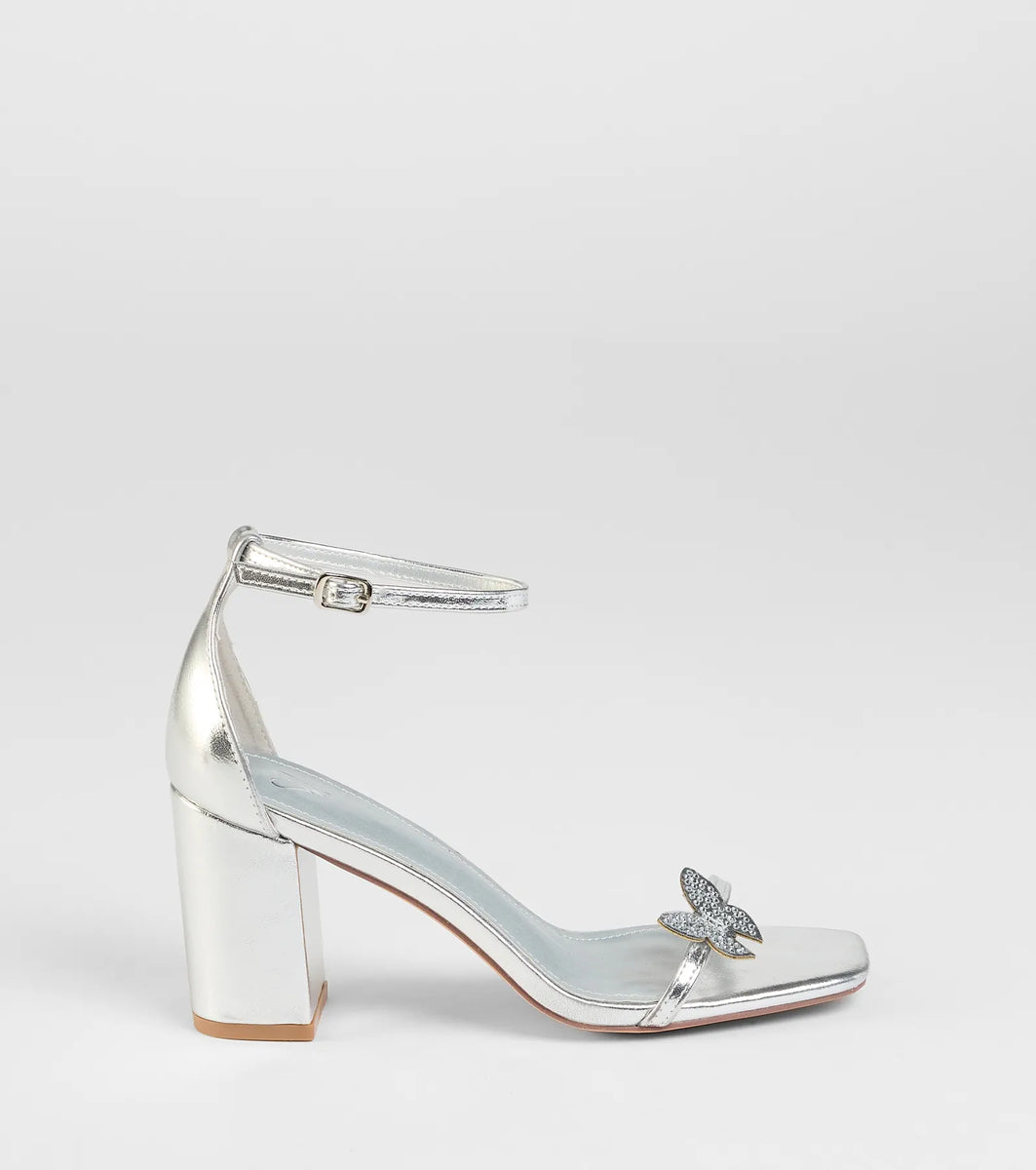 Bluebell!! Fly Girl Butterfly Metallic Block Heels | Windsor