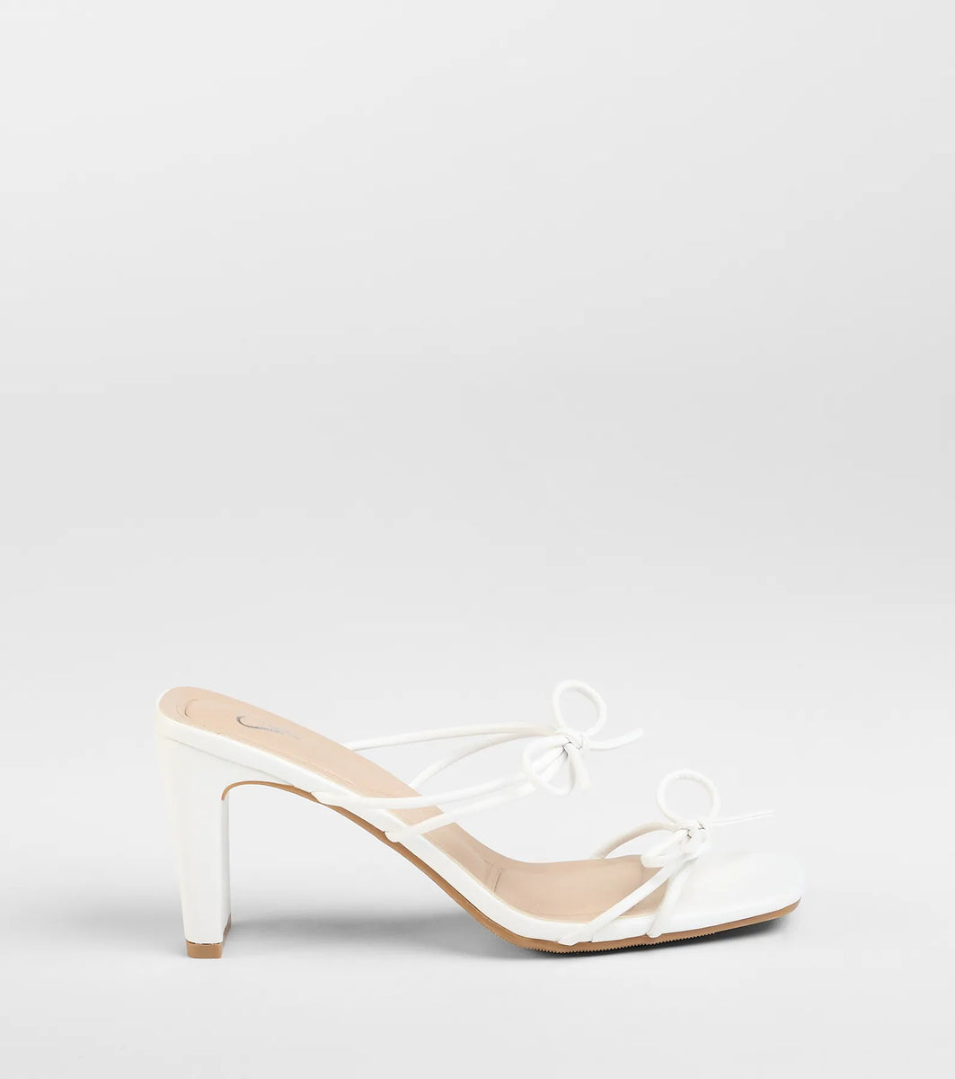 Finest Hour Bow Strappy Mules | Windsor