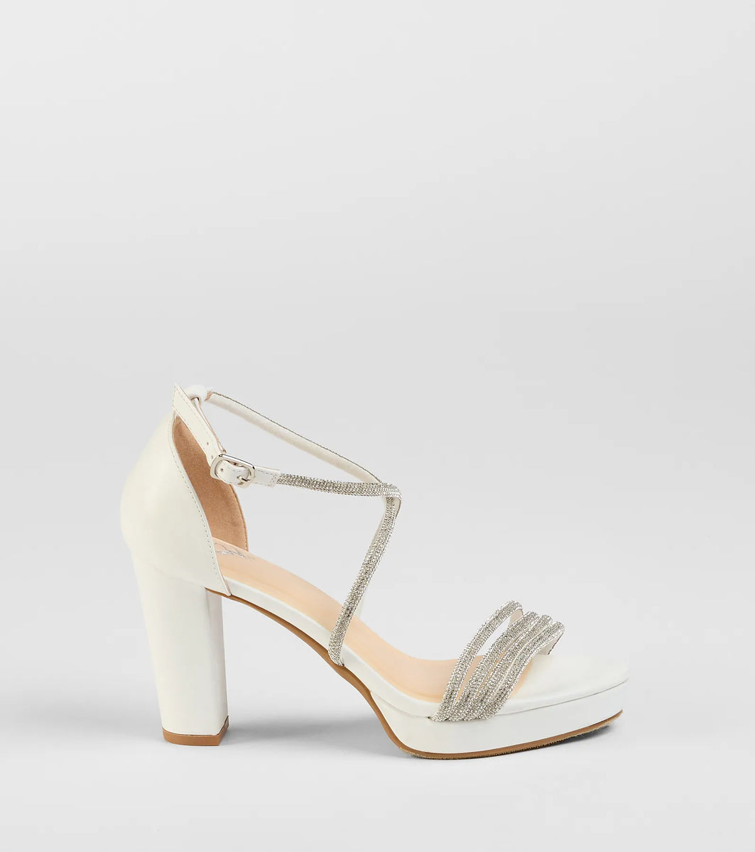 品質検査済 Night Shimmer Windsor | Heels Block Platform Rhinestone アロマ・キャンドル