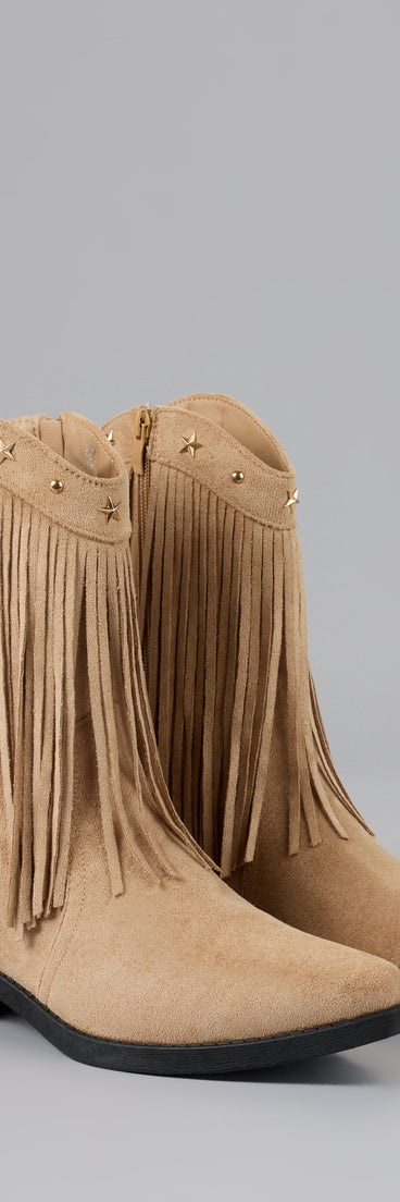 Fringe Flirt Studded Cowboy Boots