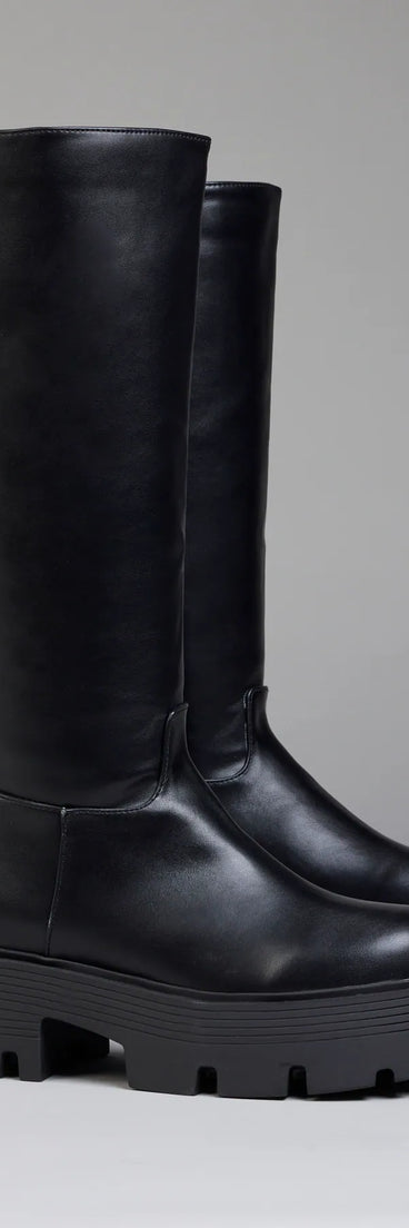 Edgy Essential Platform Lug Boots