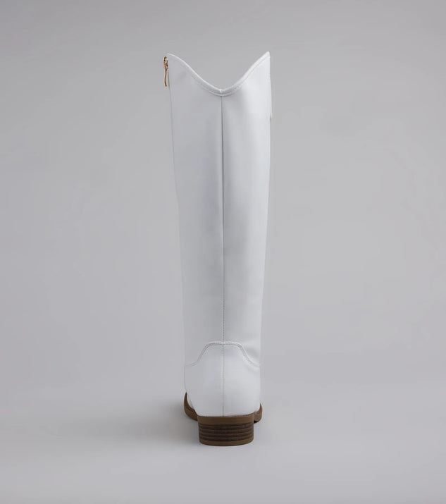 Polished Touch Under The Knee Riding Boots