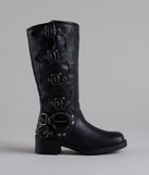 Totally Edgy Buckled Square Toe Boots